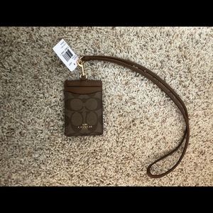 Brown Coach ID Lanyard - NEW with tags!